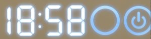 Touchschalter mit Uhr und Temperatur